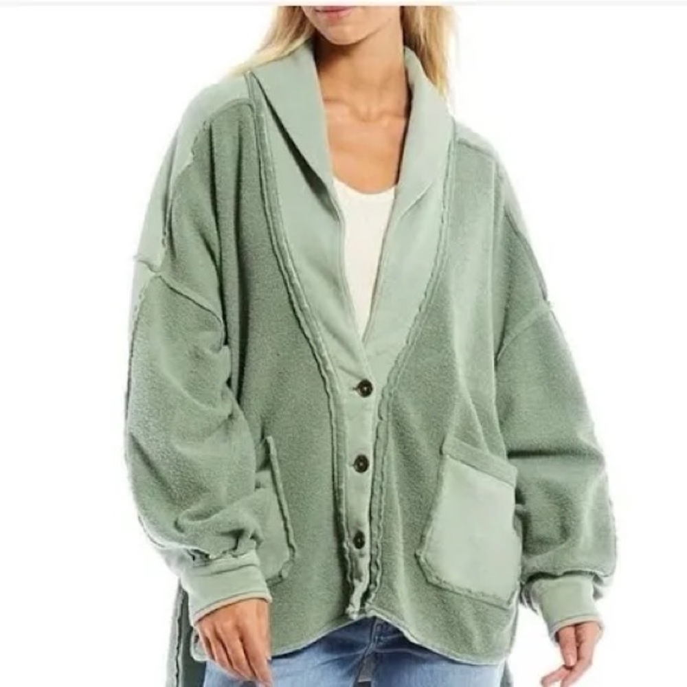 Free People Jordan Slouchy Reversed Fleece jacket
